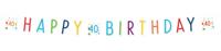 Letterbanner 40 Jaar Happy Birthday Confetti - thumbnail