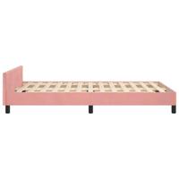 Bedframe zonder matras 120x190 cm fluweel roze - thumbnail