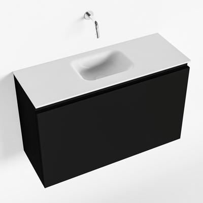 MONDIAZ OLAN 80cm toiletmeubel urban. LEX wastafel talc midden geen kraangat