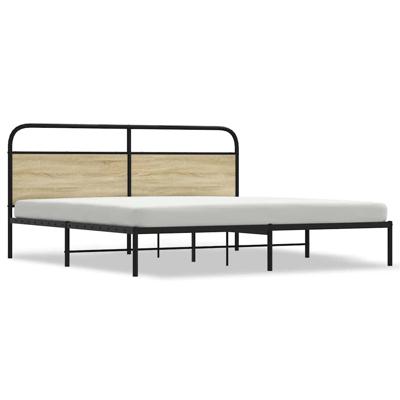 Bedframe zonder matras metaal sonoma eikenkleurig 180x200 cm Bedframe zonder matras metaal sonoma eikenkleurig 180x200 cm