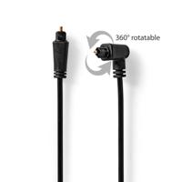 Nedis CAGP25200BK10 Optische Audiokabel Toslink Male Toslink Male Draaibaar 1.00 M Rond Pvc Zwart Envelop - thumbnail