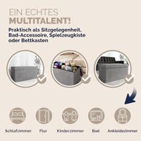 Monzana Zitbank - 80cm - met - opslagruimte - in - Grijs - thumbnail