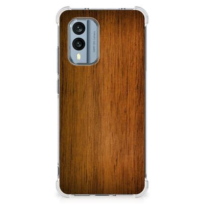 Nokia X30 Stevig Telefoonhoesje Donker Hout Nokia X30 Stevig Telefoonhoesje Donker Hout