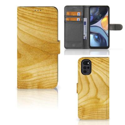 Motorola Moto G22 | Book Style Case | Licht Hout