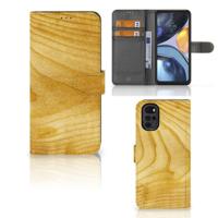 Motorola Moto G22 | Book Style Case | Licht Hout - thumbnail