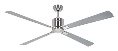 CasaFan ECO NEO III 152 BN-WE/LG WiFi Flügel Weiß/Lichtgrau Plafondventilator 27 W (Ø x h) 152 cm x 360 mm Chroom (geborsteld) Met afstandsbediening, Timer,