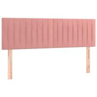 Boxspring met matras fluweel roze 140x190 cm - thumbnail