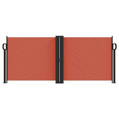 Windscherm uittrekbaar 100x600 cm terracottakleurig