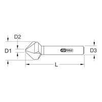 KS Tools 336.0190 3360190 Kegelverzinkboor 23 mm Staal 1 stuk(s) - thumbnail