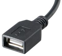 Akasa 15cm Micro USB - USB2.0 A USB-kabel 0,15 m Micro-USB A USB A Mannelijk Vrouwelijk Zwart - thumbnail