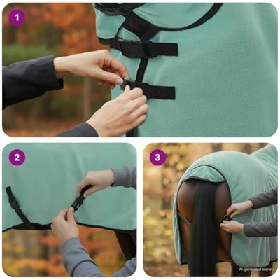 VidaXL Paardendeken speciale groen polyester