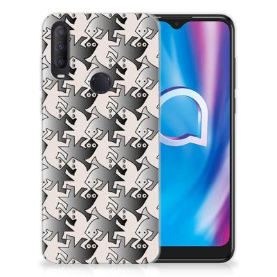Alcatel 1S (2020) TPU Hoesje Salamander Grey Alcatel 1S (2020) TPU Hoesje Salamander Grey