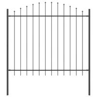 Tuinhek 2 pcs Grijs 170 x 165 cm Gepoedercoat staal - thumbnail