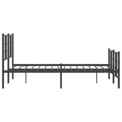 Bedframe met hoofd- en voeteneinde metaal zwart 120x200 cm Bedframe met hoofd- en voeteneinde metaal zwart 120x200 cm