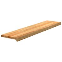 Traptreden 2 st 110x25x2 cm massief eikenhout lichtbruin - thumbnail