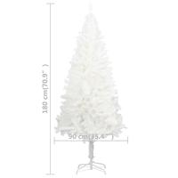 Kunstkerstboom met levensechte naalden 180 cm wit - thumbnail
