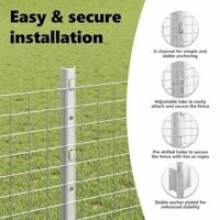 VidaXL Hek met paal zilver 1 x 25 m staal - thumbnail