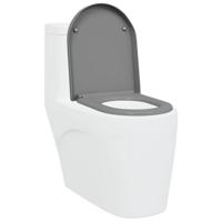 VidaXL Toiletzitting grijs 49 x 36 x 4 cm duroplast - thumbnail