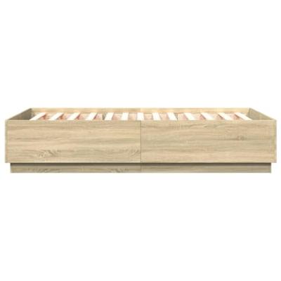 Bedframe bewerkt hout sonoma eikenkleurig 140x200 cm