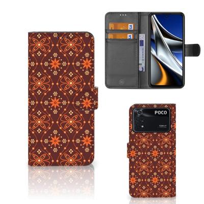 Xiaomi Poco X4 Pro 5G | Telefoon Hoesje | Batik Brown Xiaomi Poco X4 Pro 5G | Telefoon Hoesje | Batik Brown