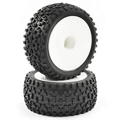 Fastrax Cuboid achterbanden op witte dish velgen voor 1/10 buggy Fastrax Cuboid achterbanden op witte dish velgen voor 1/10 buggy