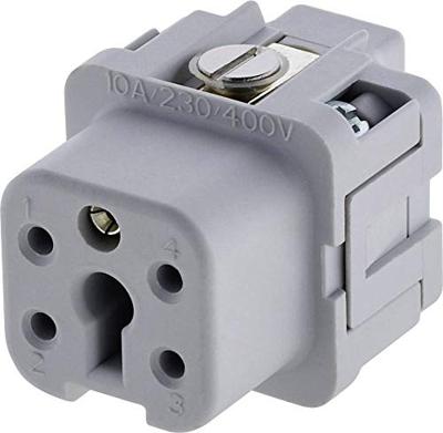 Amphenol C146 10B004 002 4-1 Businzetstuk Heavy mate C146 Totaal aantal polen 4 + PE 1 stuk(s) Amphenol C146 10B004 002 4-1 Businzetstuk Heavy mate C146 Totaal aantal polen 4 + PE 1 stuk(s)