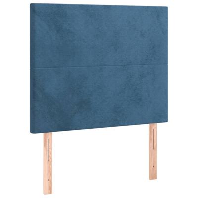 Hoofdborden 2 st 90x5x78/88 cm fluweel donkerblauw