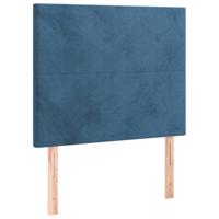 Hoofdborden 2 st 90x5x78/88 cm fluweel donkerblauw - thumbnail