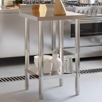VidaXL Keukenwerktafel met spatscherm 55x55x93 cm roestvrij staal - thumbnail
