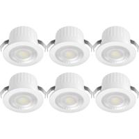 LED Veranda Spot Verlichting 6 Stuks - Brinton Glowix - 3W 260 lm 38D - Aanpasbare Lichtkleur 3000K-4000K-6500K - Inbouw - Rond - Wit - Ø44mm Buitenmaat - Ø32mm Zaagmaat - thumbnail