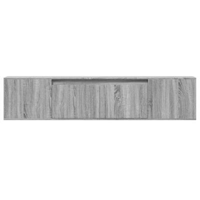 Tv-wandmeubel met LED-verlichting 180x31x39,5 cm grijs sonoma