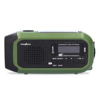 Nedis Noodradio | Draagbaar Model | DAB+ / FM | Batterij Gevoed / Handslinger / Solar Powered / USB Gevoed | Wekker | Groen / Zwart - RDDBCR2000GN - thumbnail