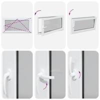 Kelderraam "RISOR" 110x70 cm draai-kiep DIN rechts wit - thumbnail