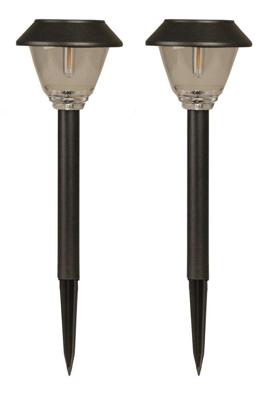 Luxform Set van 2 prikspotsKodiak zwart solar - LWE39207