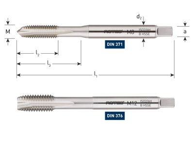 Rotec HSS-E Machinetap | Doorlopend | DIN 376 | In QP | M14 - 321.1400BE Rotec HSS-E Machinetap | Doorlopend | DIN 376 | In QP | M14 - 321.1400BE