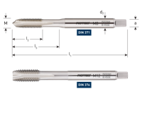 Rotec HSS-E Machinetap | Doorlopend | DIN 376 | In QP | M14 - 321.1400BE - thumbnail