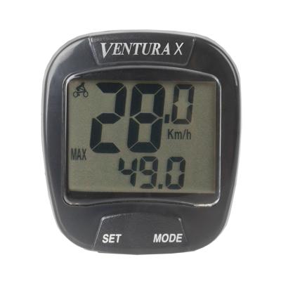 Ventura Fietscomputer x 10 functies - zwart