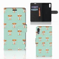 Sony Xperia XZ | Sony Xperia XZs | Telefoonhoesje | Met pasjeshouder | Pups - thumbnail