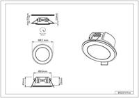 Trio InbouwverlichtingAura 8,2cm zwart - 652310132 - thumbnail