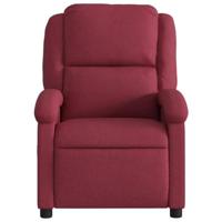 Fauteuil verstelbaar stof wijnrood - thumbnail