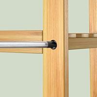 Opbergrek - Halkast - Keukenrek - Schoenenrek Bamboe met 3 vaste planken - thumbnail