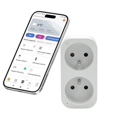 Dubbel stopcontact - KONYKS - Priska Duo FR - Wi-Fi + Bluetooth
