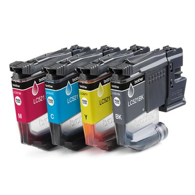 Brother LC521VAL inktcartridge 4 stuk(s) Origineel Zwart, Cyaan, Magenta, Geel - thumbnail