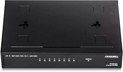 TRENDnet TEG-S82G 8-Port Gigabit GREENnet Switch, Ethernet Splitter, 10/100/1000 Mbps, ventilatorloos, 16 Gbps schakelcapaciteit, metalen behuizing, plug & play,zwart