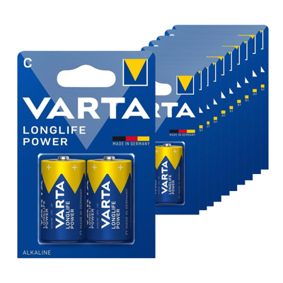 Varta longlife c alkaline batterijen lr14 (10x 2 stuks)