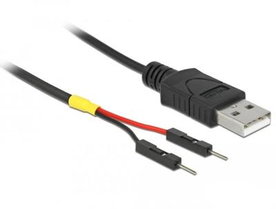 Delock USB-stroomkabel USB-A stekker, Pinconnector 2-polig (male) 0.30 m Zwart 85402