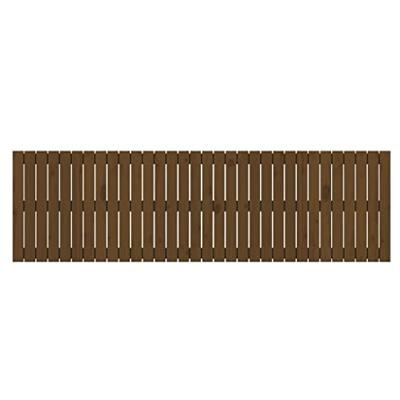 Wandhoofdbord 204x3x60 cm massief grenenhout honingbruin