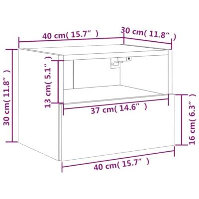 Tv-wandmeubels 2 st 40x30x30 cm bewerkt hout grijs sonoma