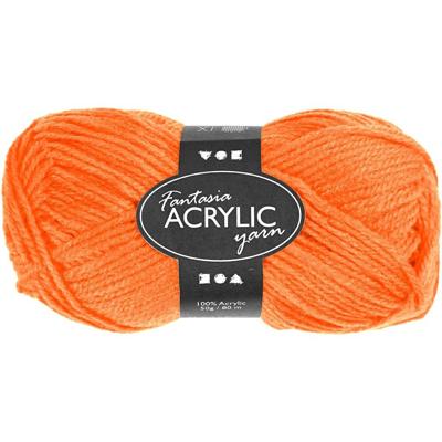 Creativ Company Acrylgaren neon - neon oranje, 50gr