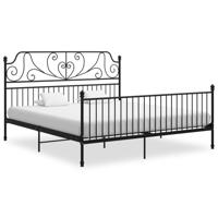 Bedframe metaal zwart 200x200 cm - thumbnail